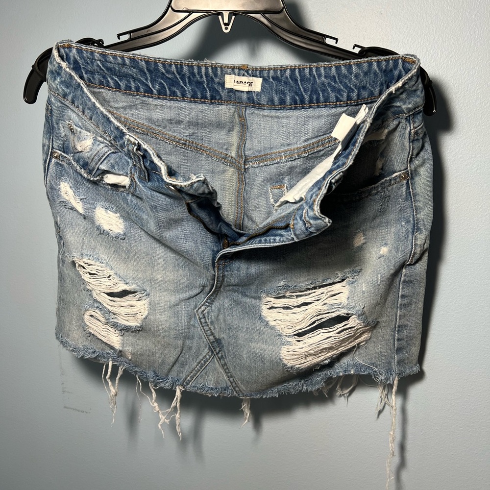 Garage ripped jean skirt :))